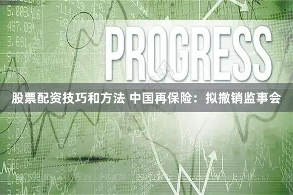 股票配资技巧和方法 中国再保险：拟撤销监事会