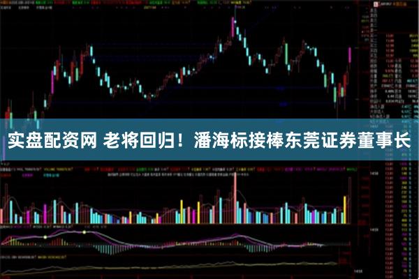实盘配资网 老将回归！潘海标接棒东莞证券董事长
